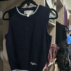 St. John Sport‎ Navy Blue Sleeveless Knit Top